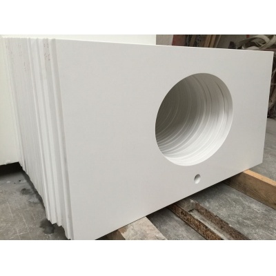 Encimera de piedra de cuarzo calacatta blanco puro