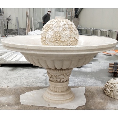 Fuente de agua de piedra decorativa moderna para la venta