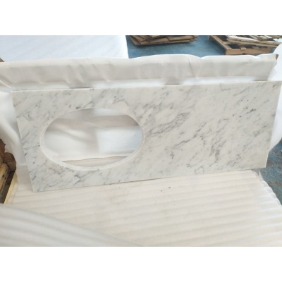 tapas de mármol blanco de carrara