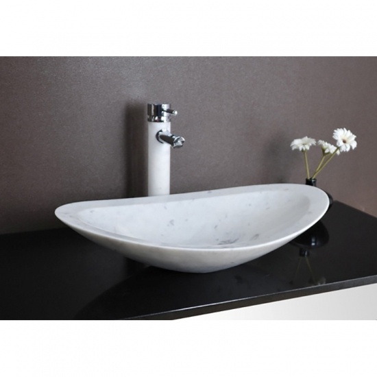 fregadero de mármol blanco de carrara