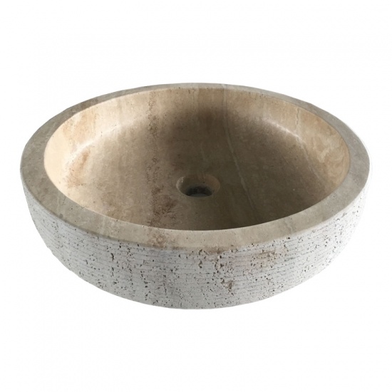 fregadero de travertino