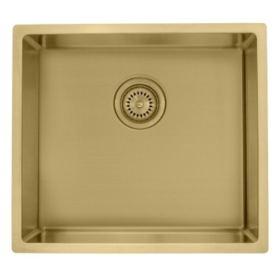 fregadero de oro bajo cubierta de un solo tazón