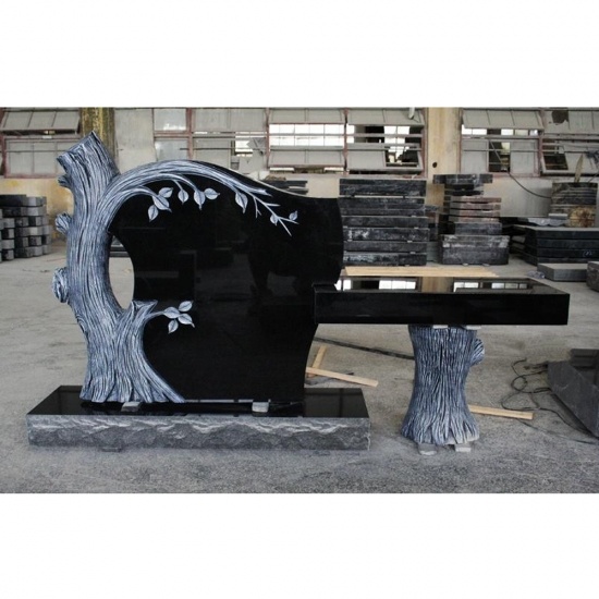 lápida mortuoria de granito de diseño de árbol